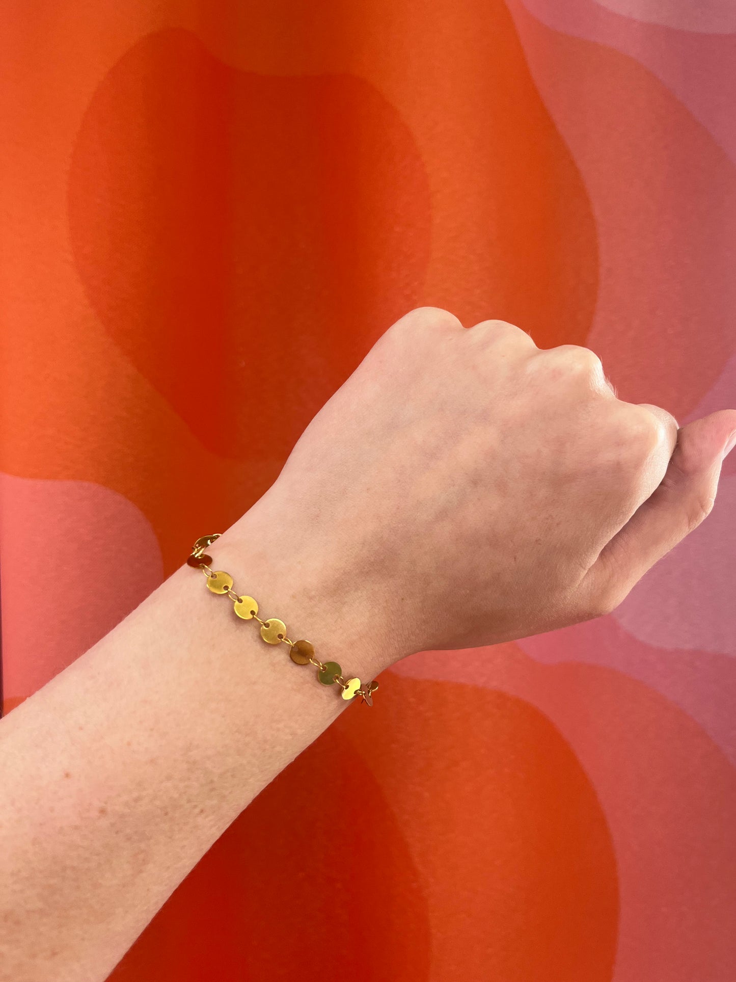 Gold Disc Bracelet