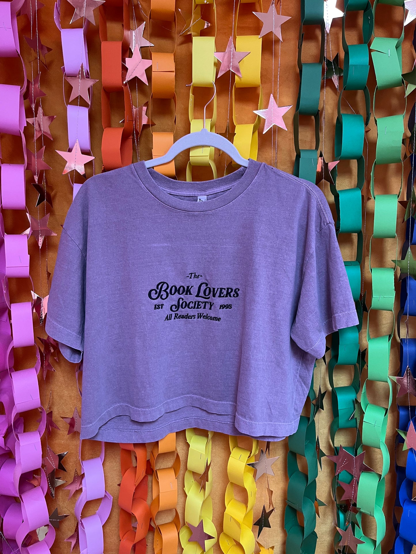 "The Book Lovers Society" Embroidered Shirt