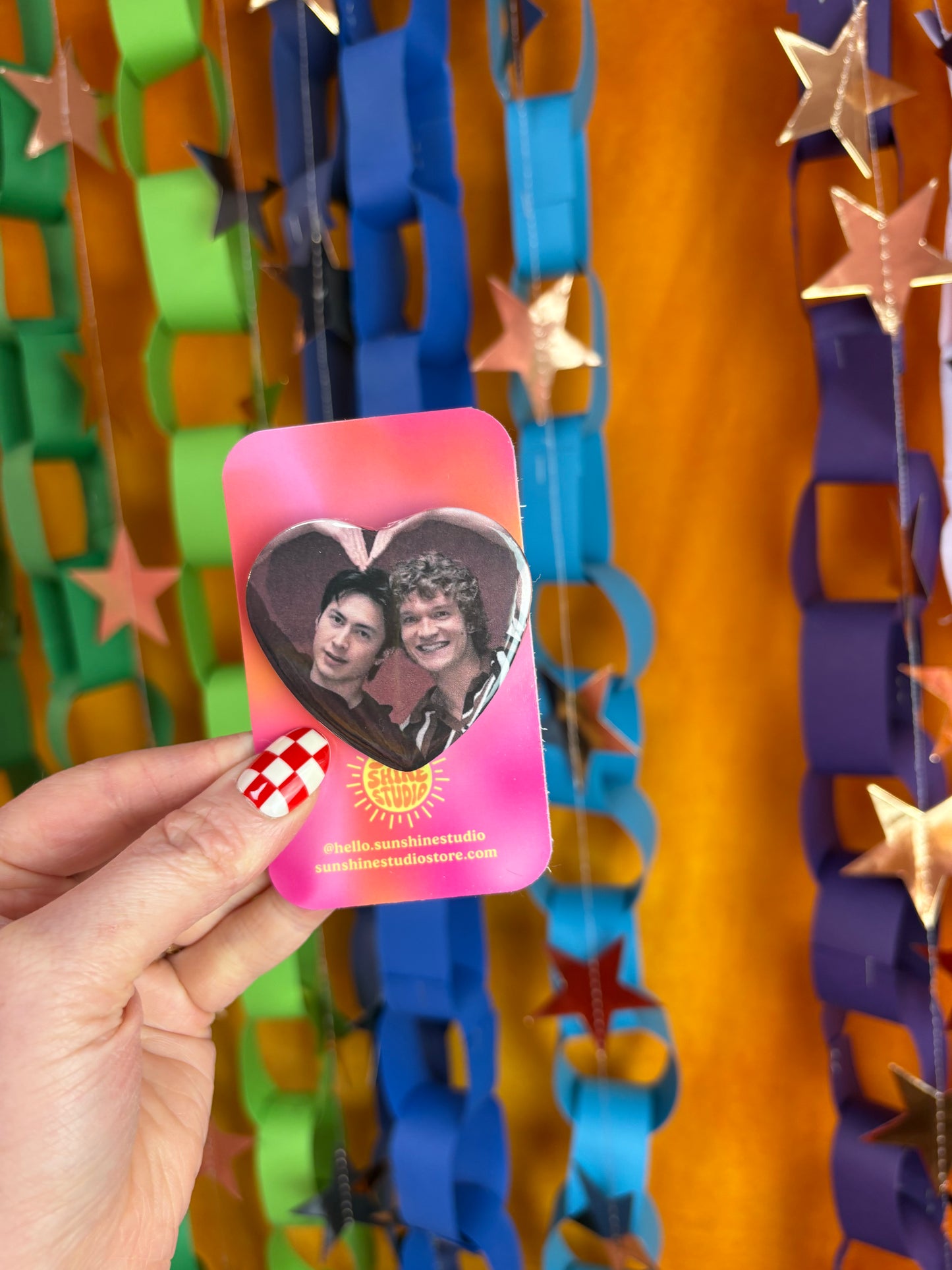 Heart Hands Heated Rivalry Pin