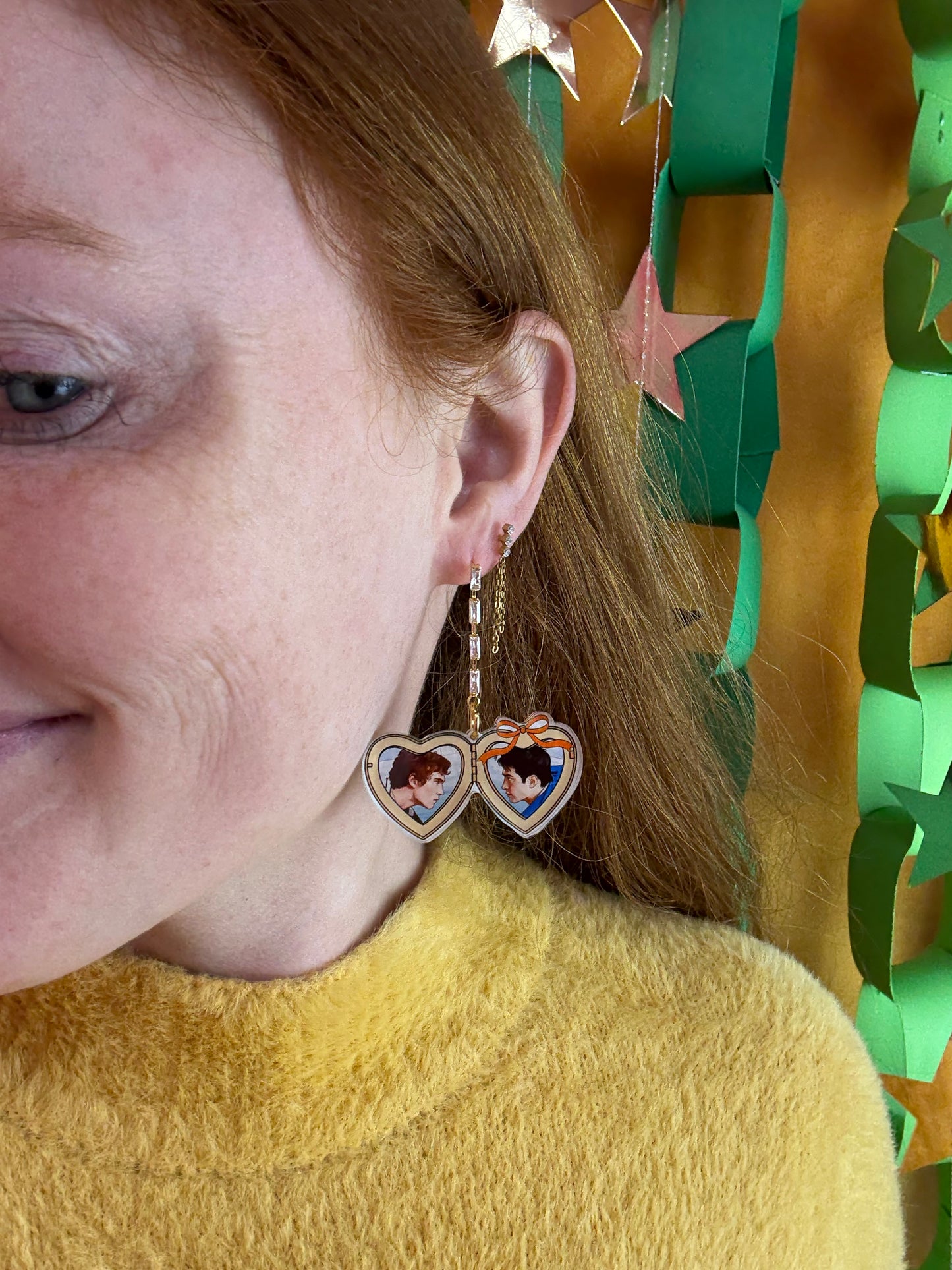 Shane and Ilya Locket Heated Rivalry Earrings