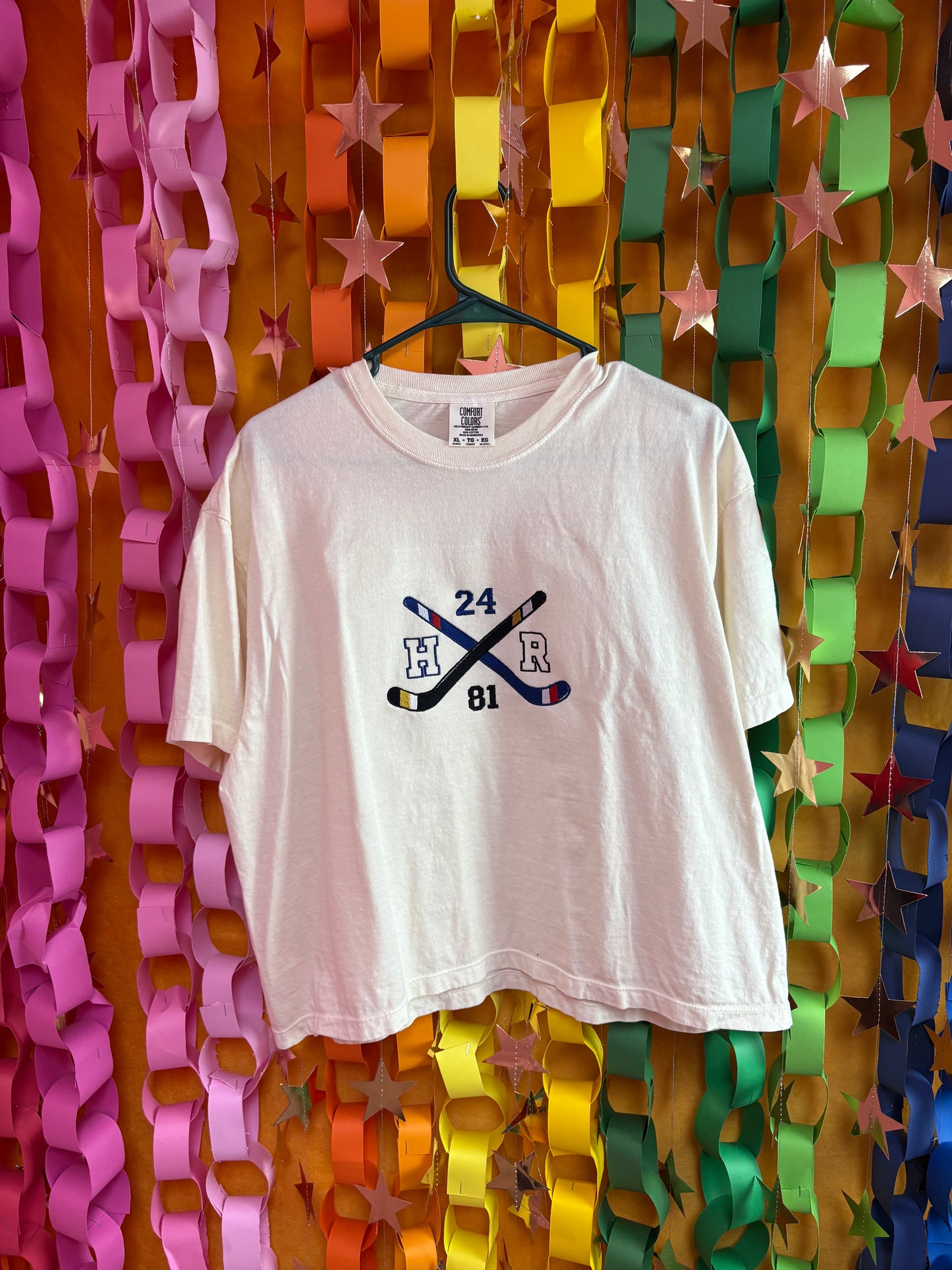 Hockey Stick Heated Rivalry Embroidered Top