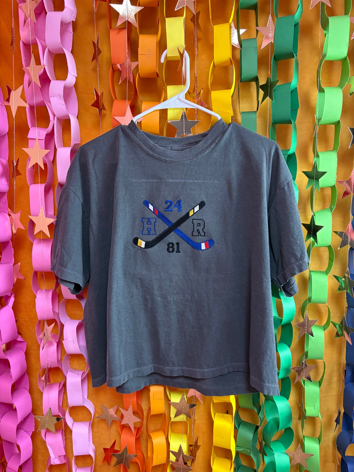 Hockey Stick Heated Rivalry Embroidered Top