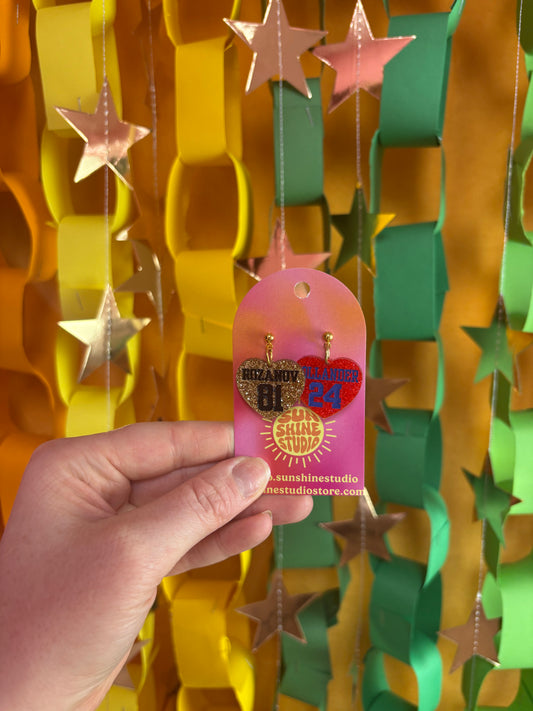 Jersey Number Mismatch Heated Rivalry Earrings