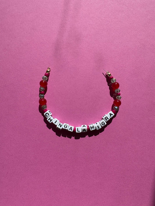 CHINGA LA MIGRA red beads