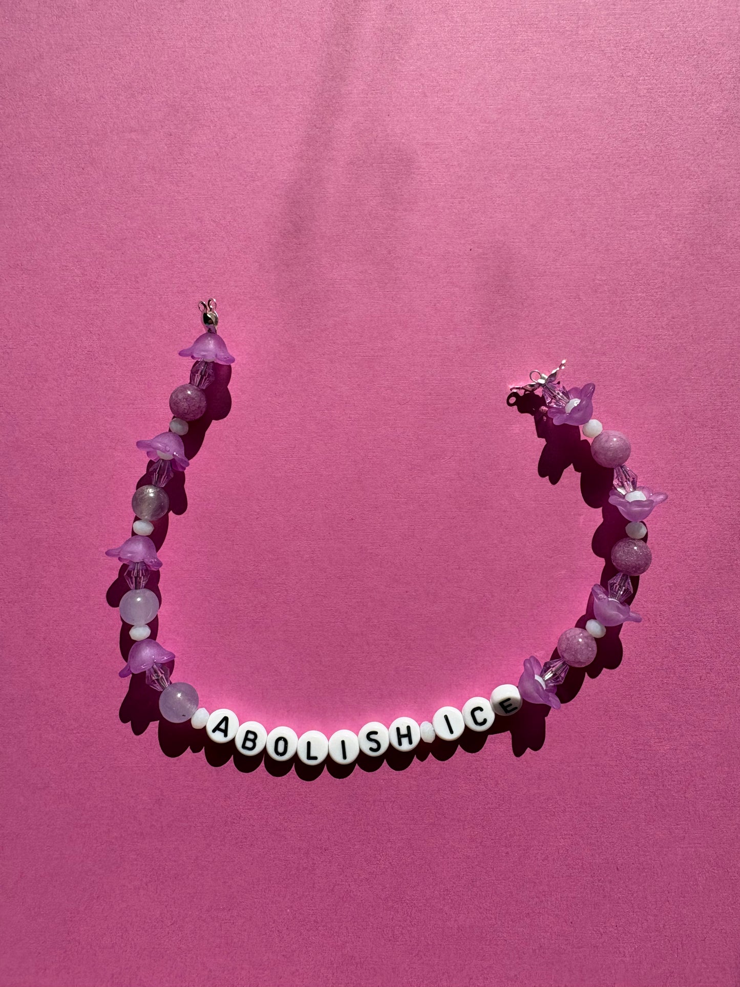 Abolish ICE purple heart, Phone, or bag charm