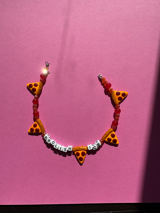 Abolish ICE pizza bag charm