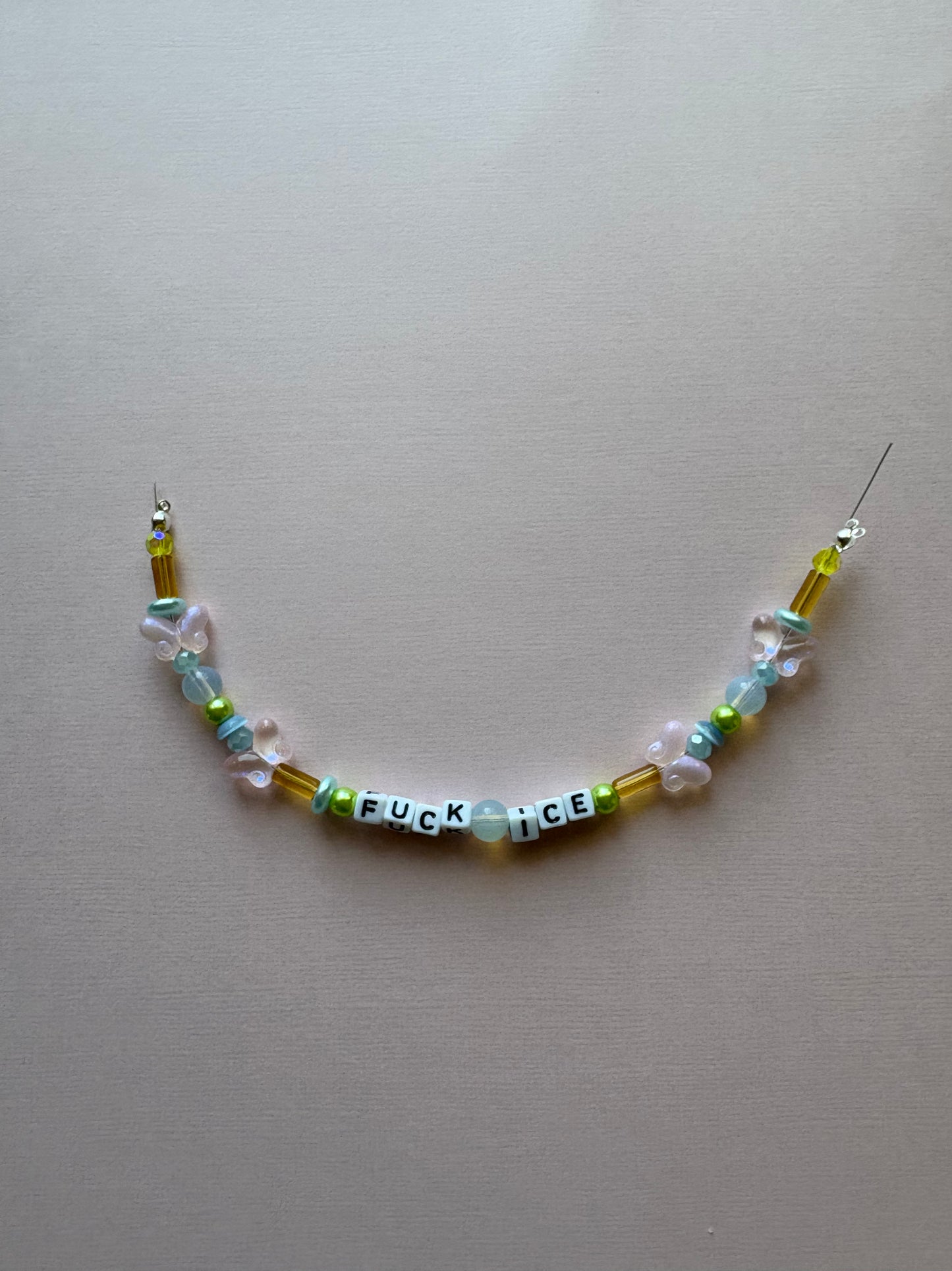 FUCK ICE spring pastels butterflies