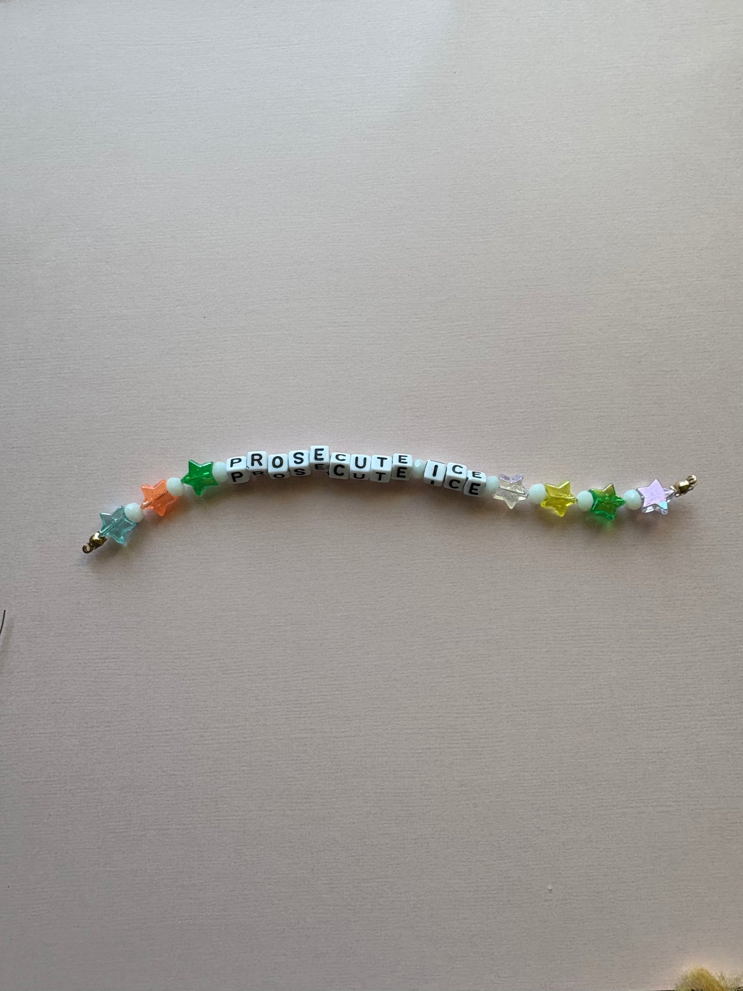 PROSECUTE ICE holographic stars phone charm or bracelet