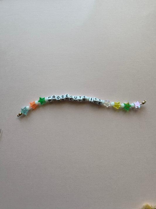 PROSECUTE ICE holographic stars phone charm or bracelet