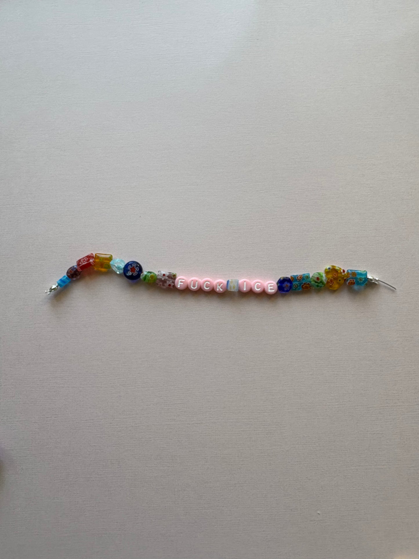 FUCK ICE groovy beaded phone charm or bracelet