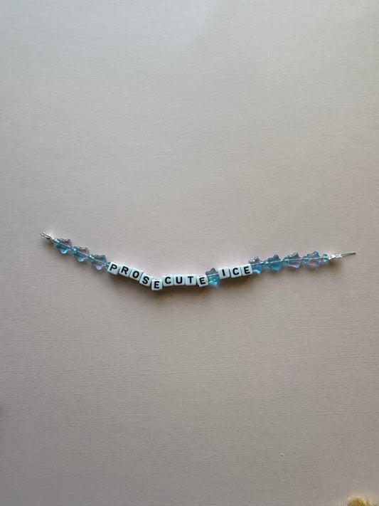 PROSECUTE ICE blue galaxy stars phone charm or bracelet