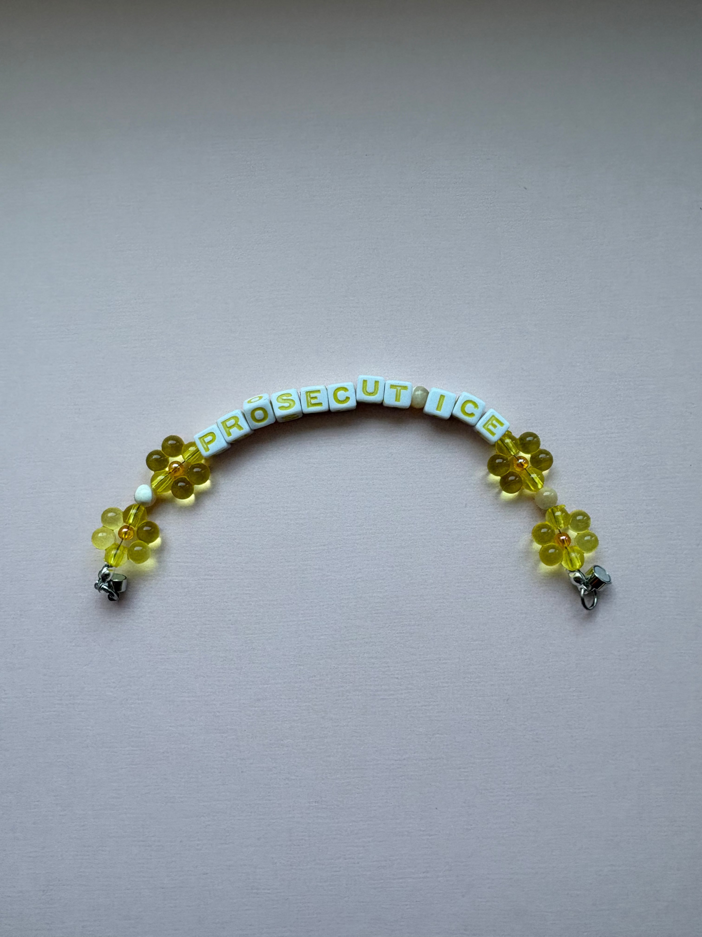 PROSECUTE ICE retro yellow bracelet