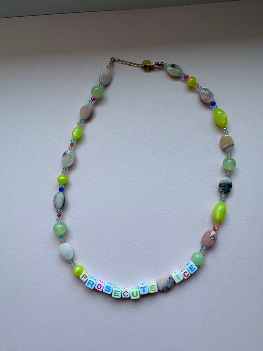 PROSECUTE ICE colorful mismatch necklace