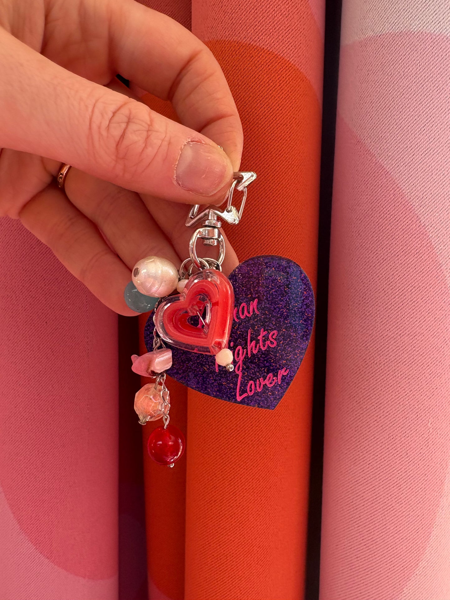 Human Rights Lover Bag Charm