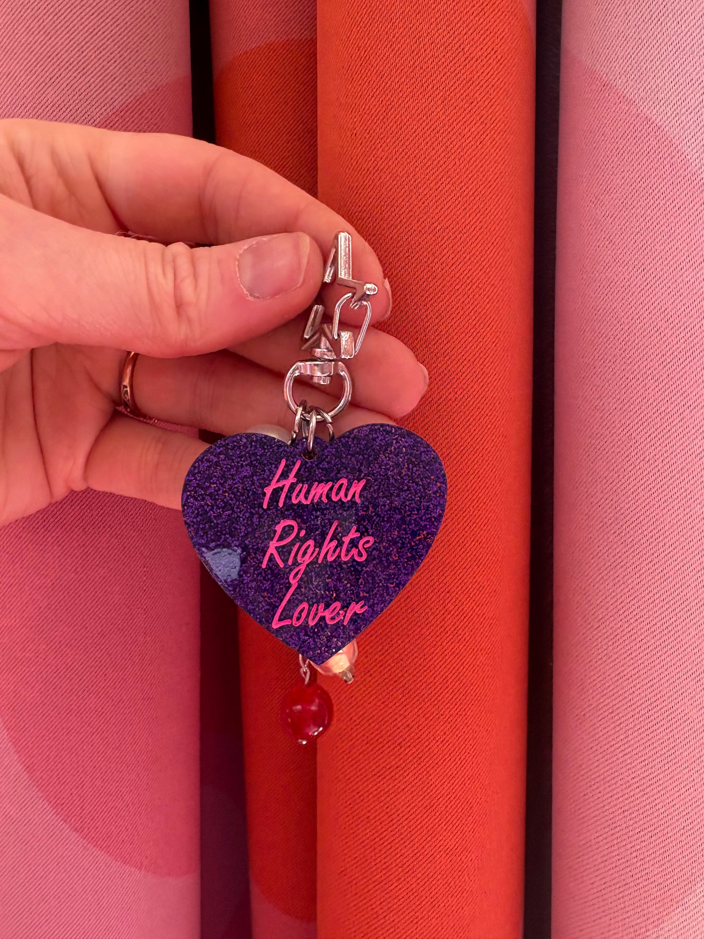 Human Rights Lover Bag Charm