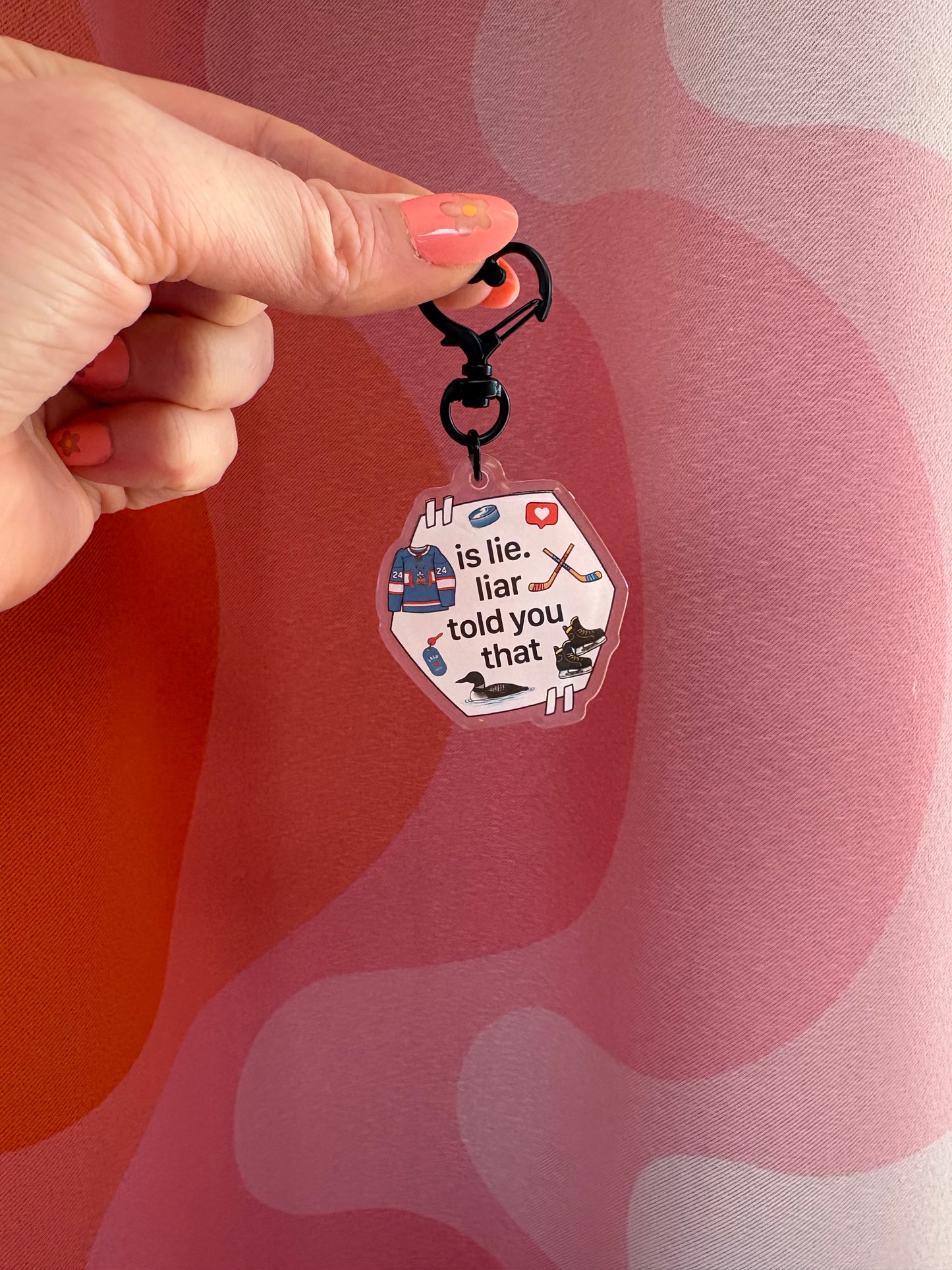 “Is Lie. liar Told You That” Heated Rivalry Bag Charm