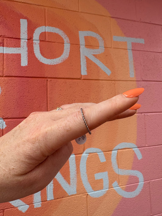 Slim Twisted Titanium Ring