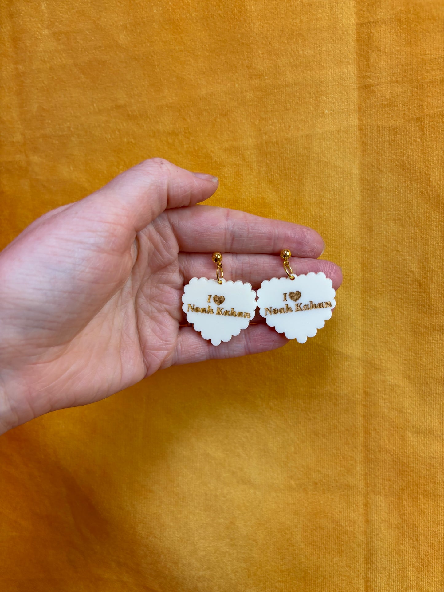 I Love Noah Kahan Heart Earrings