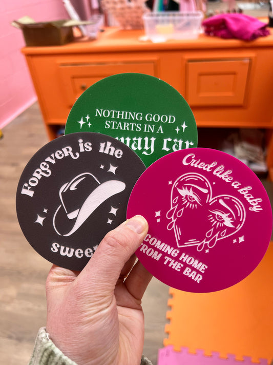 Taylor Swift Lyric Coasters (singles)