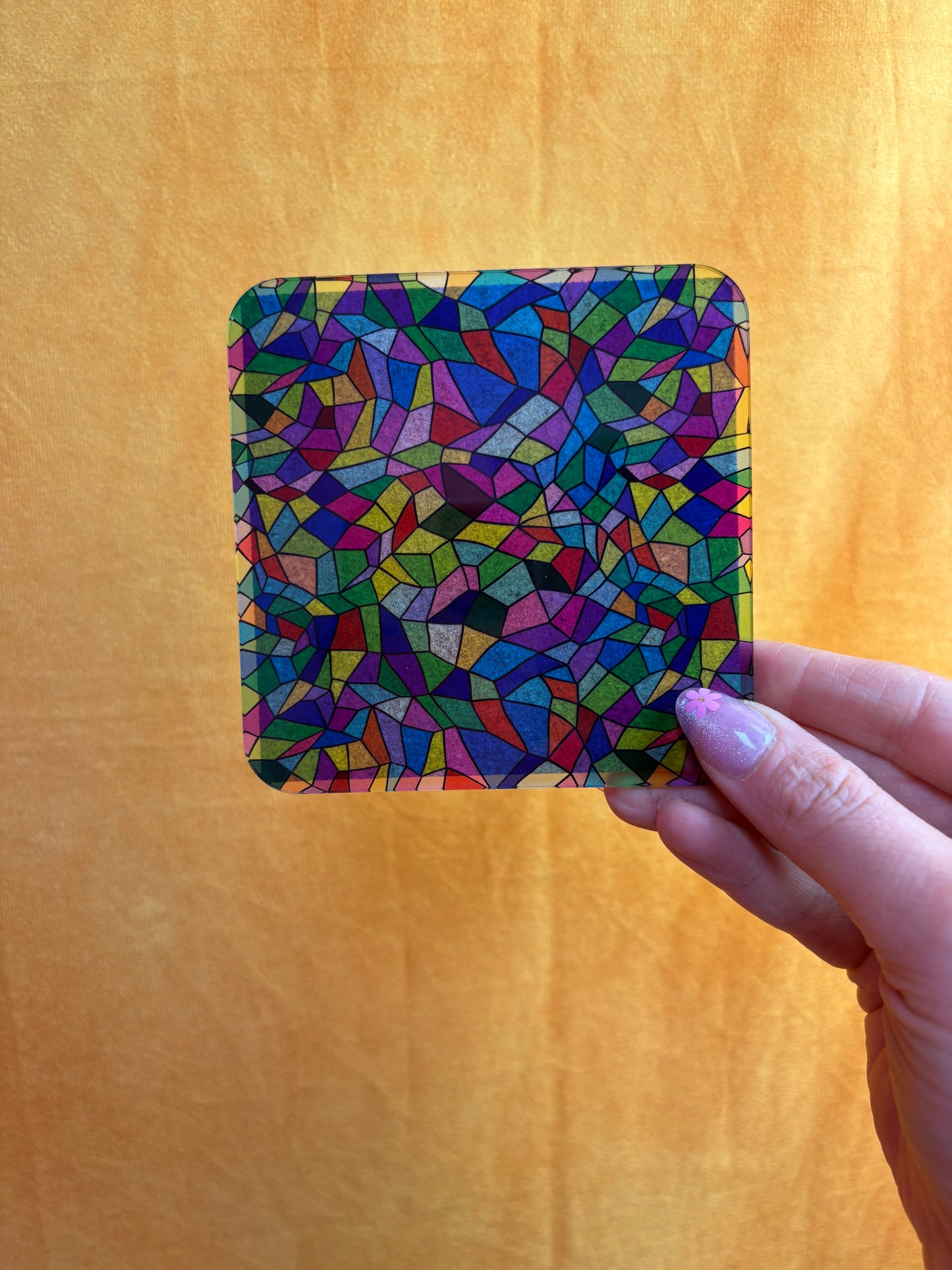 Colorful Rounded Edge Coaster