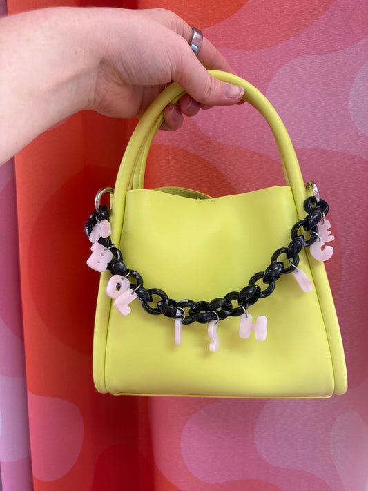 Abolish ICE chunky acrylic bag charm 11”