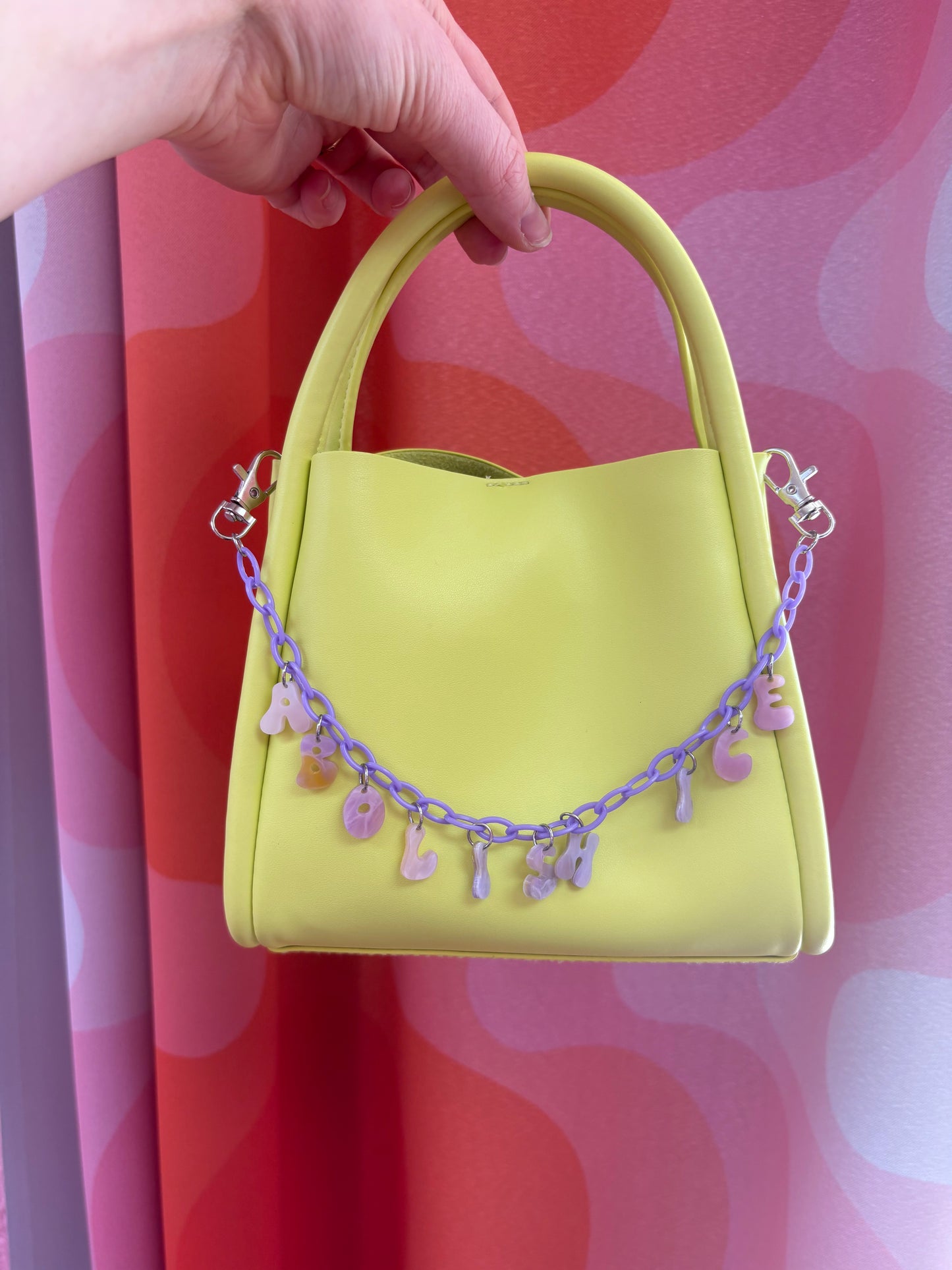 Abolish ICE acrylic bag charm 13"