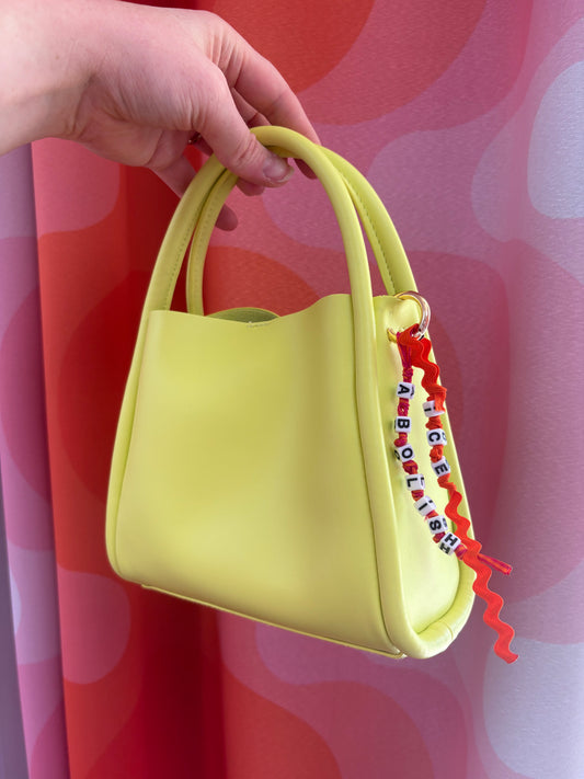 Abolish ICE ribbon bag charm 6”