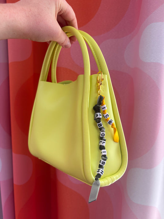 Abolish ICE ribbon bag charm 7”