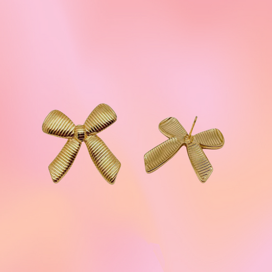 Ribbon Bow Large Studs