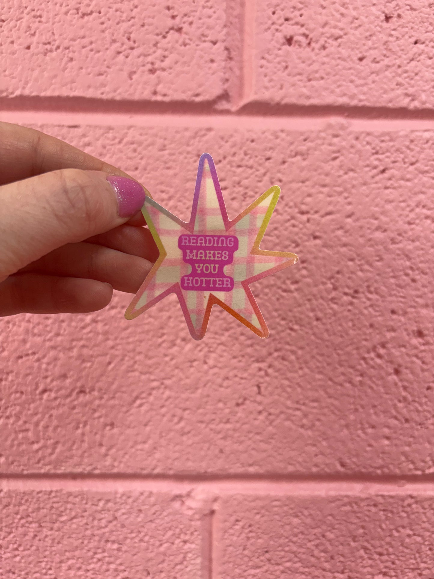 "Reading Makes you Hotter" sticker