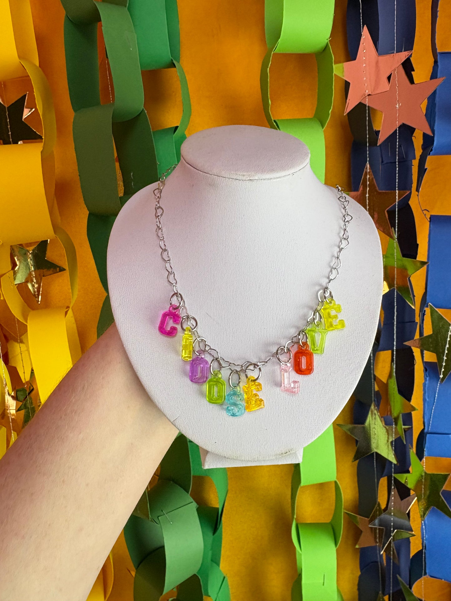 Choose Love Colorful Charm Necklace