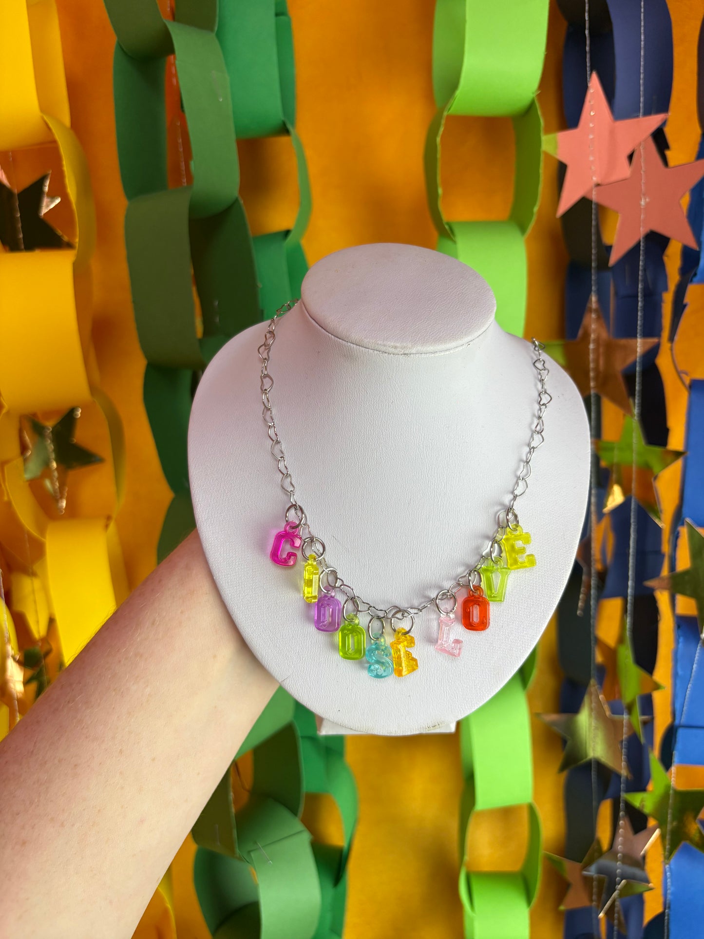 Choose Love Colorful Charm Necklace