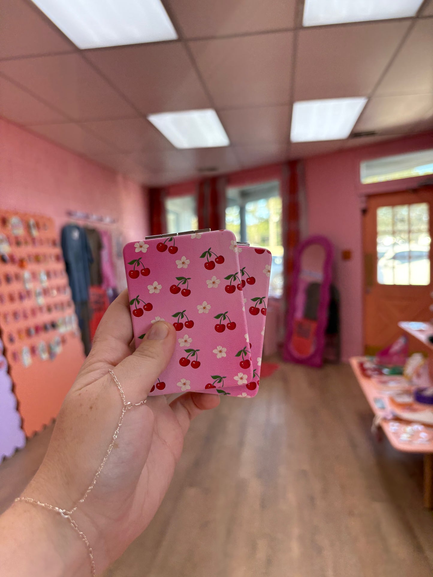 Printed Rectangle Travel Mirror