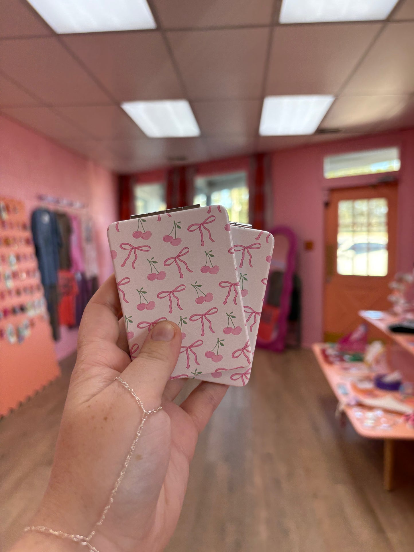 Printed Rectangle Travel Mirror
