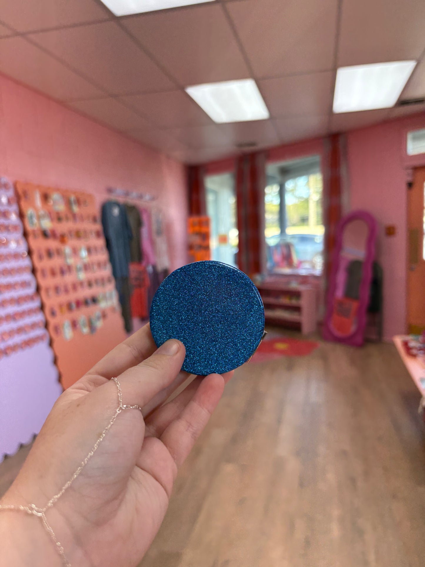Mini Sparkling Circle Travel Mirror
