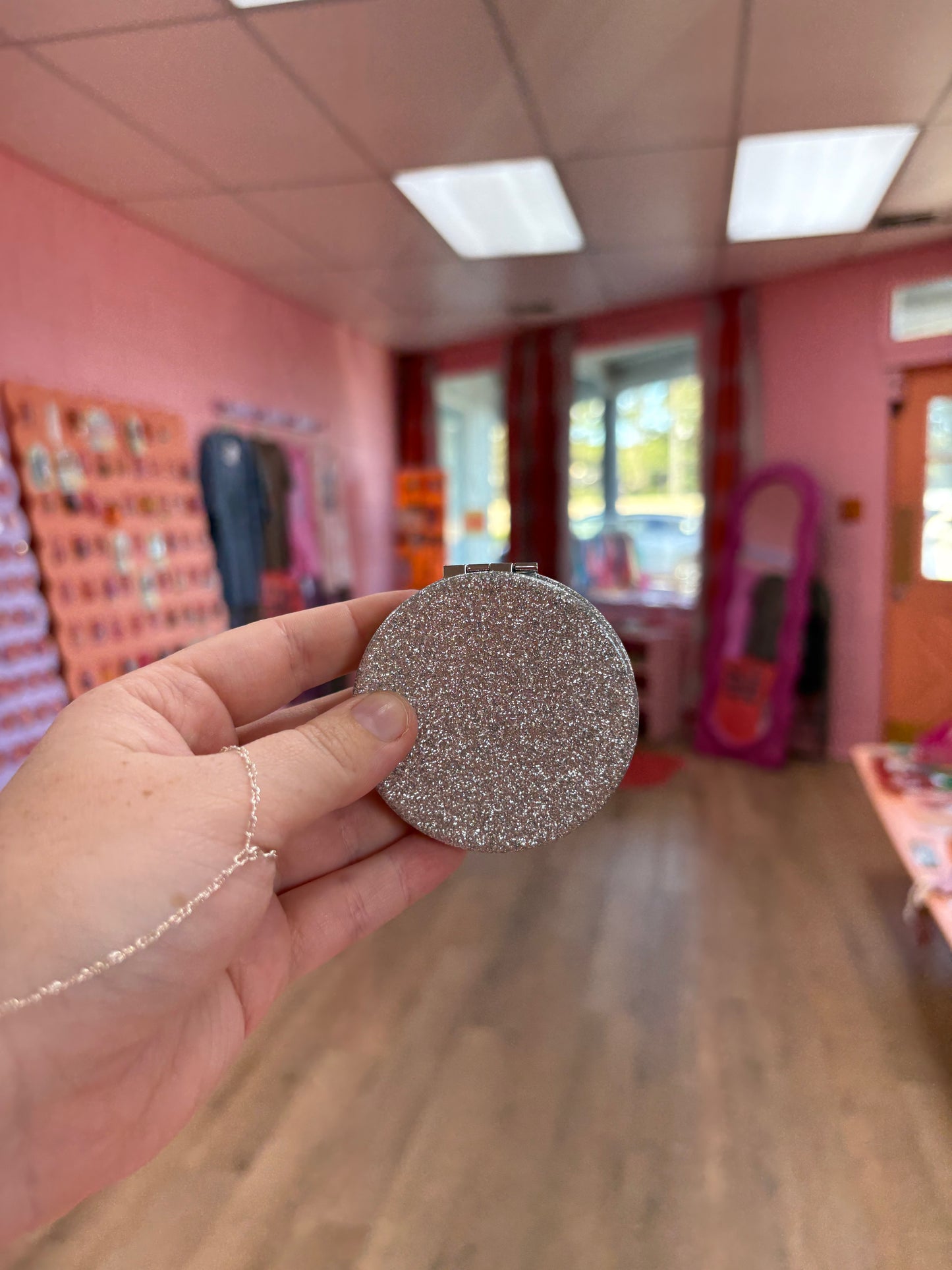 Mini Sparkling Circle Travel Mirror
