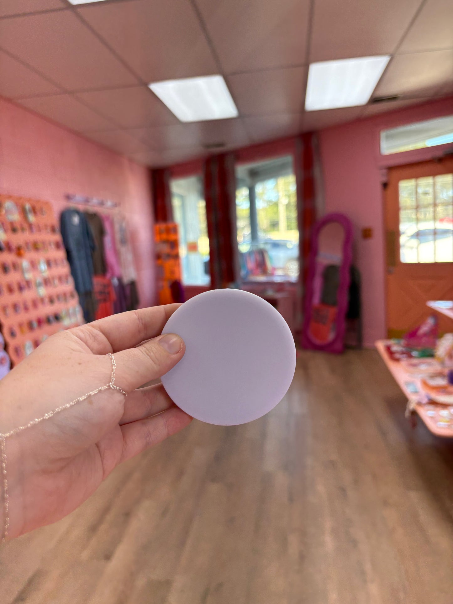 Matte Circle Travel Mirror