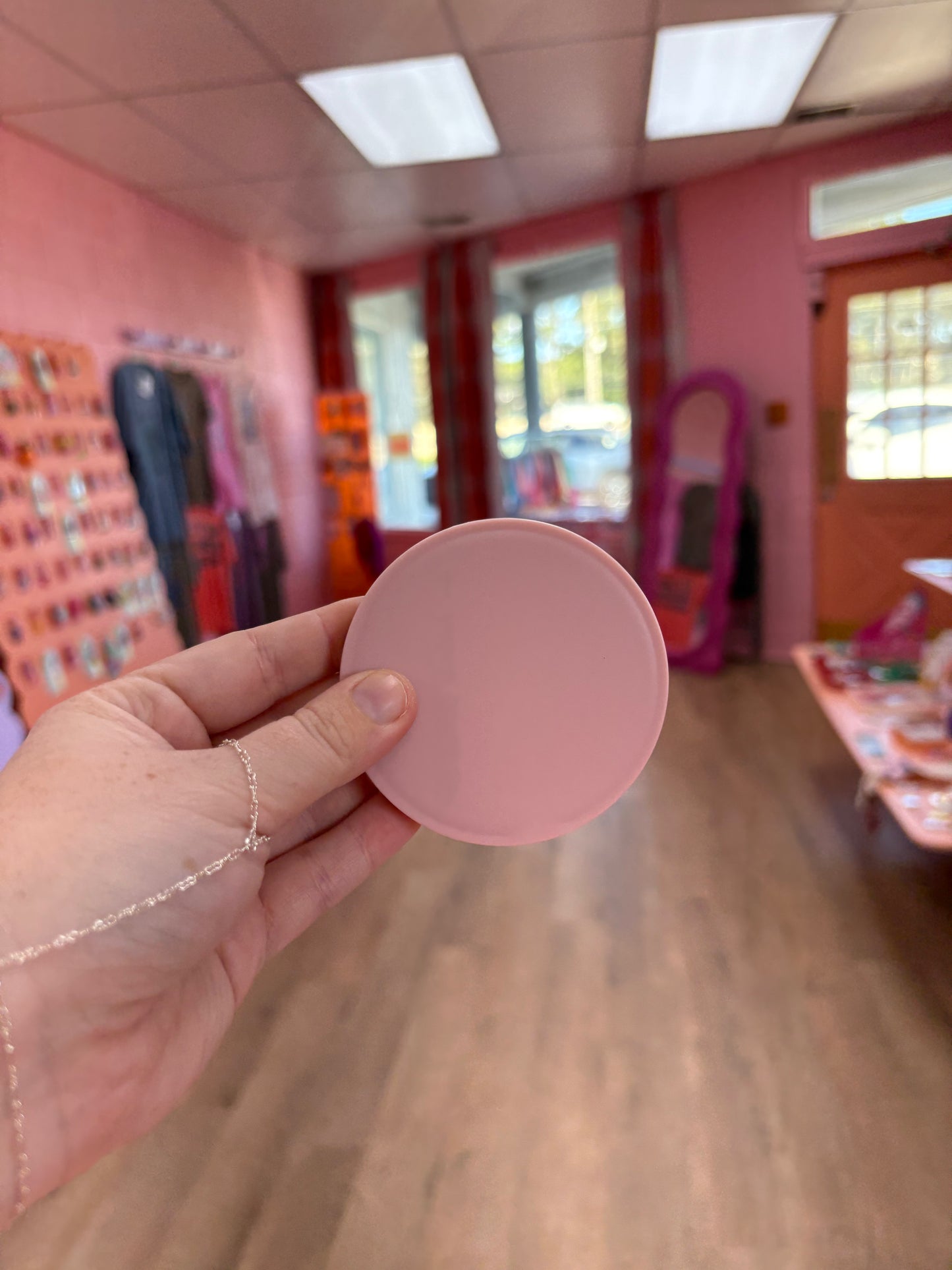 Matte Circle Travel Mirror