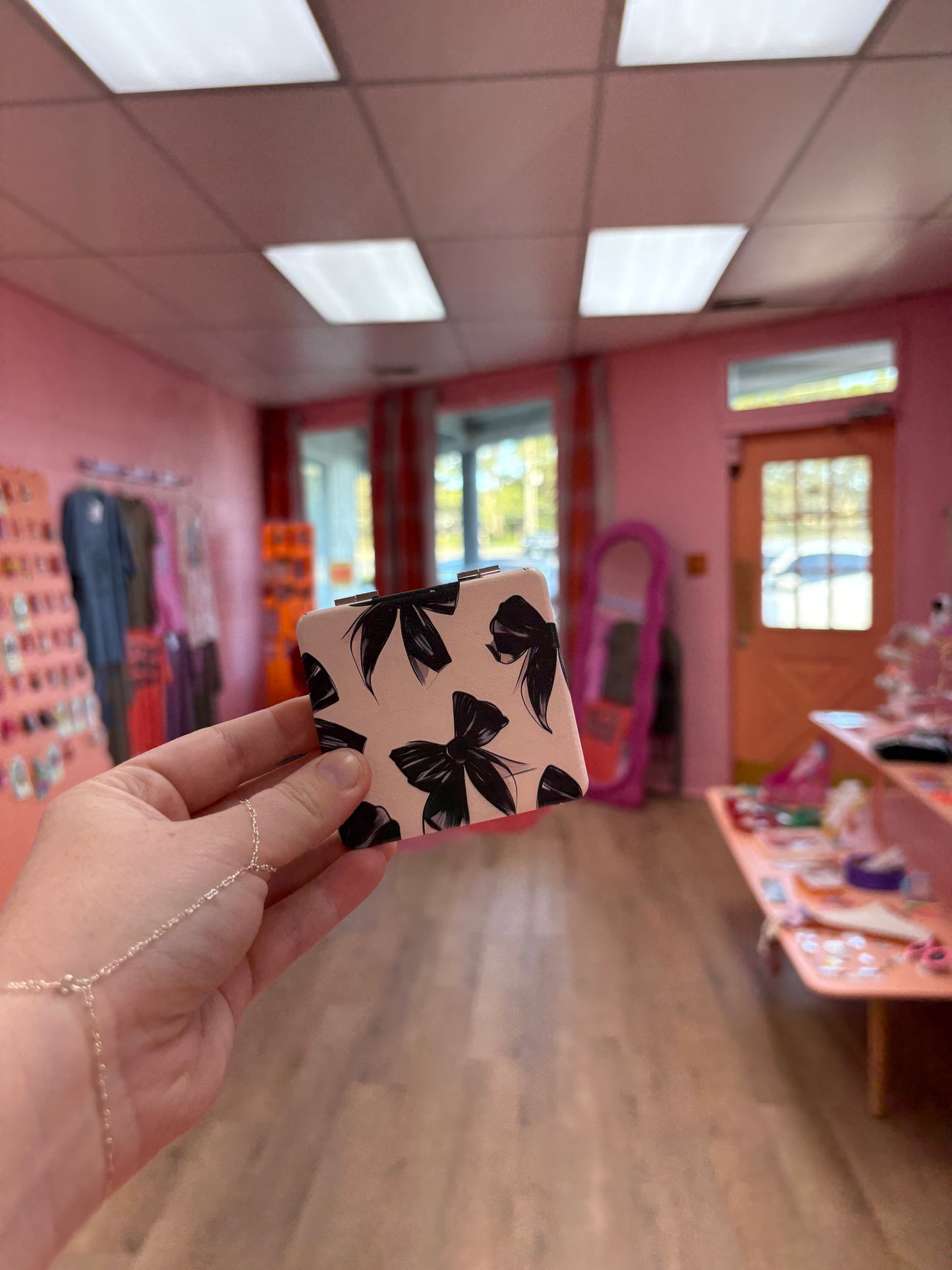 Printed Square Travel Mirror