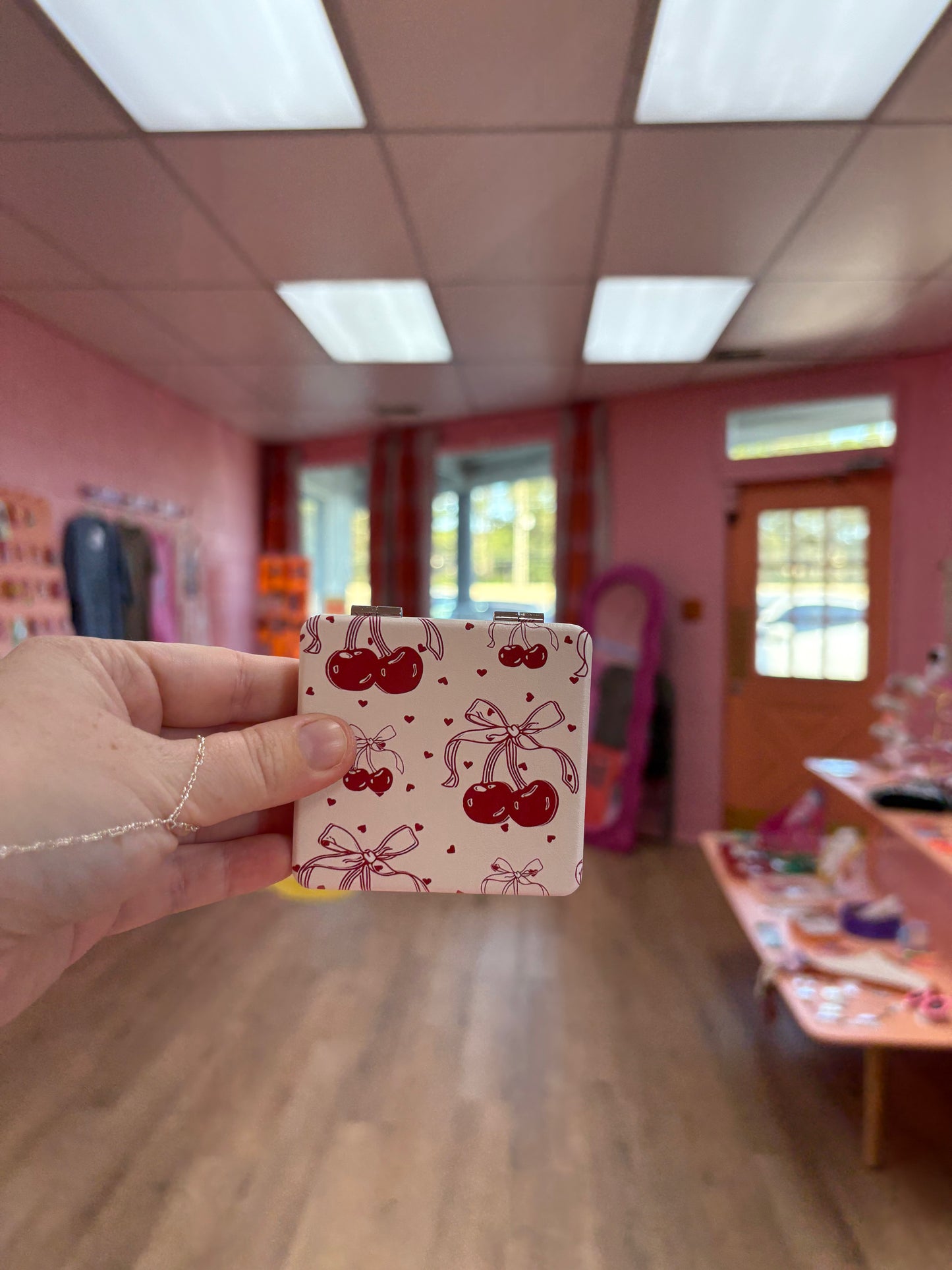 Printed Square Travel Mirror
