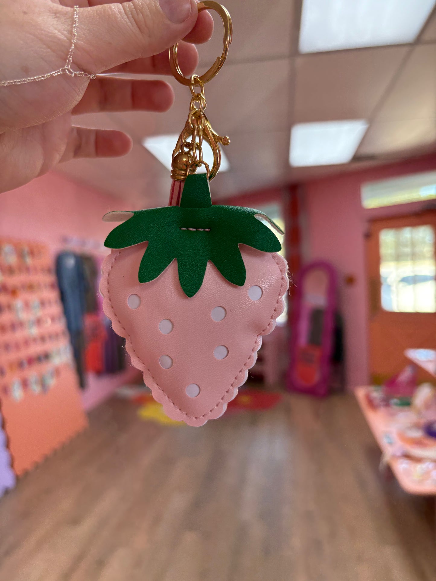 Strawberry Tassle Keychain