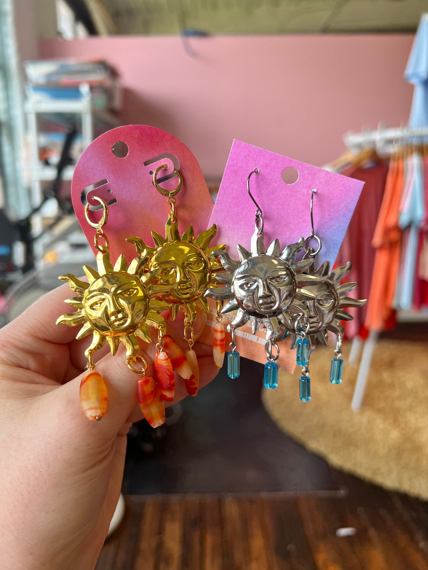 Glowy Sun Dangle Earrings