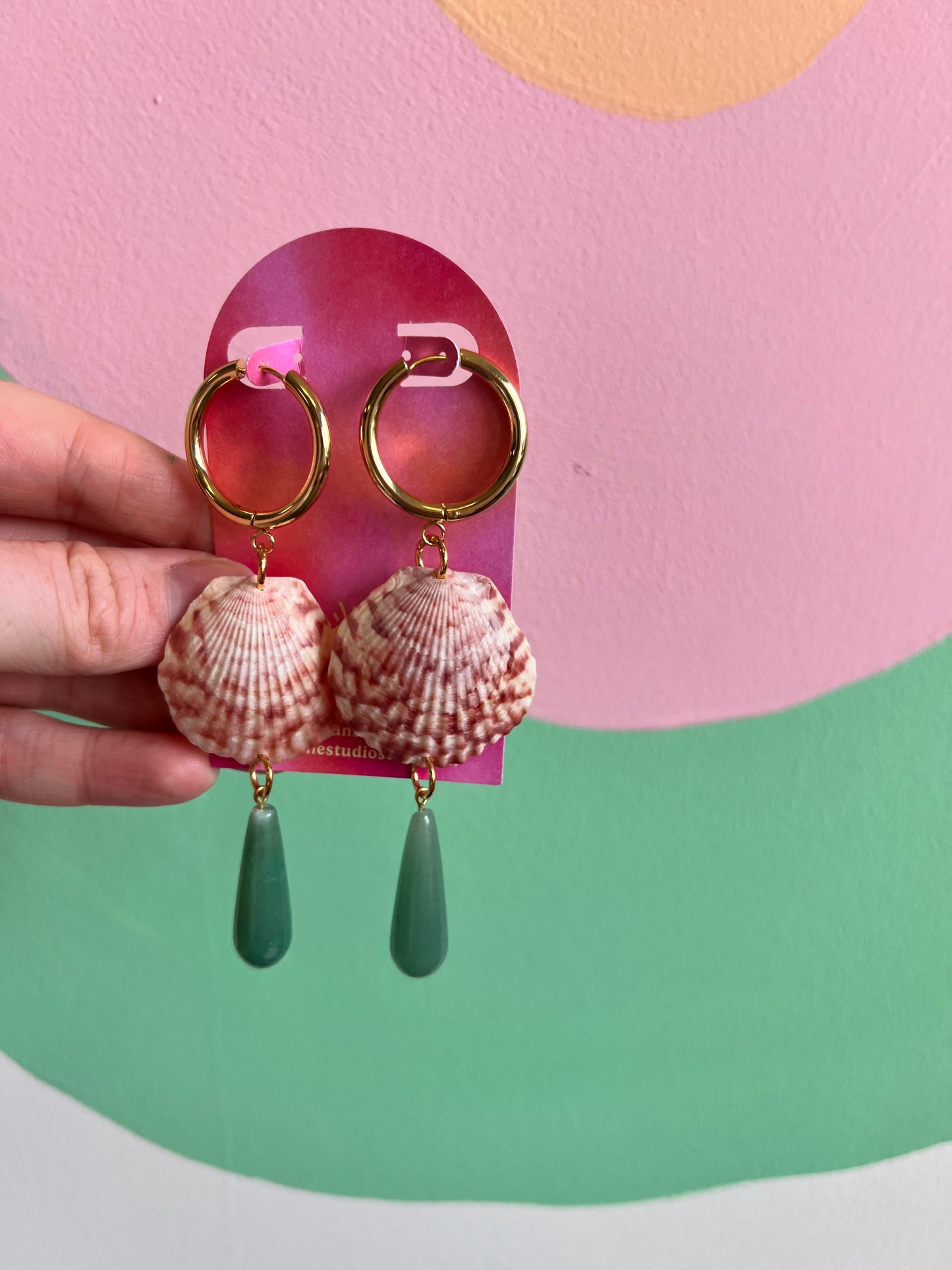 Real Shell Drop Earrings