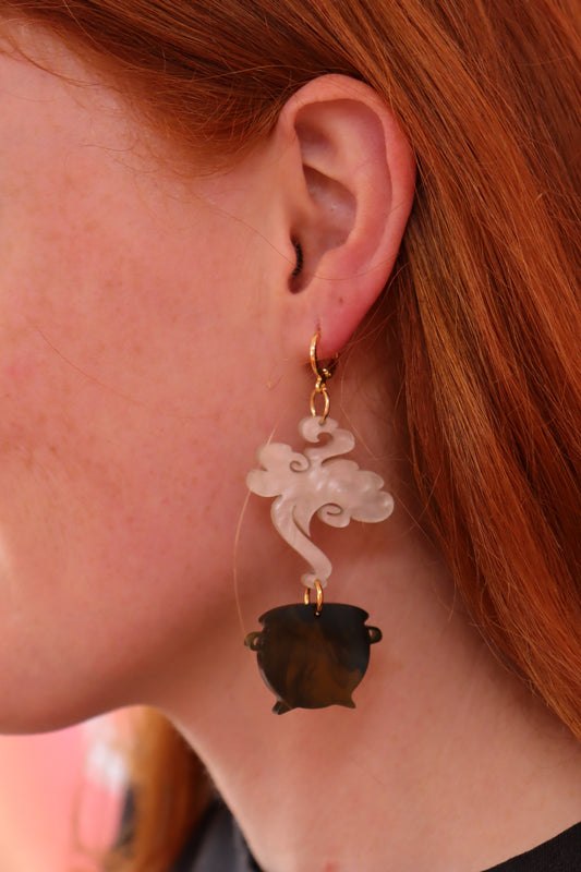 Glimmering Cauldron Glam Earrings