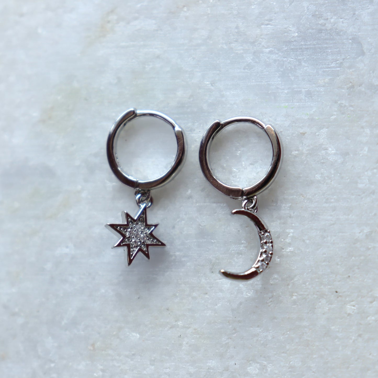 Elysian Moon and Star Charm Earrings