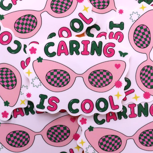 "Caring is Cool" Sticker