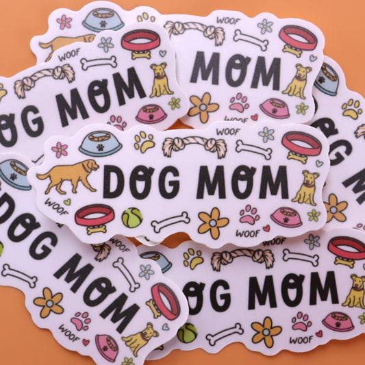 "Dog Mom" Sticker