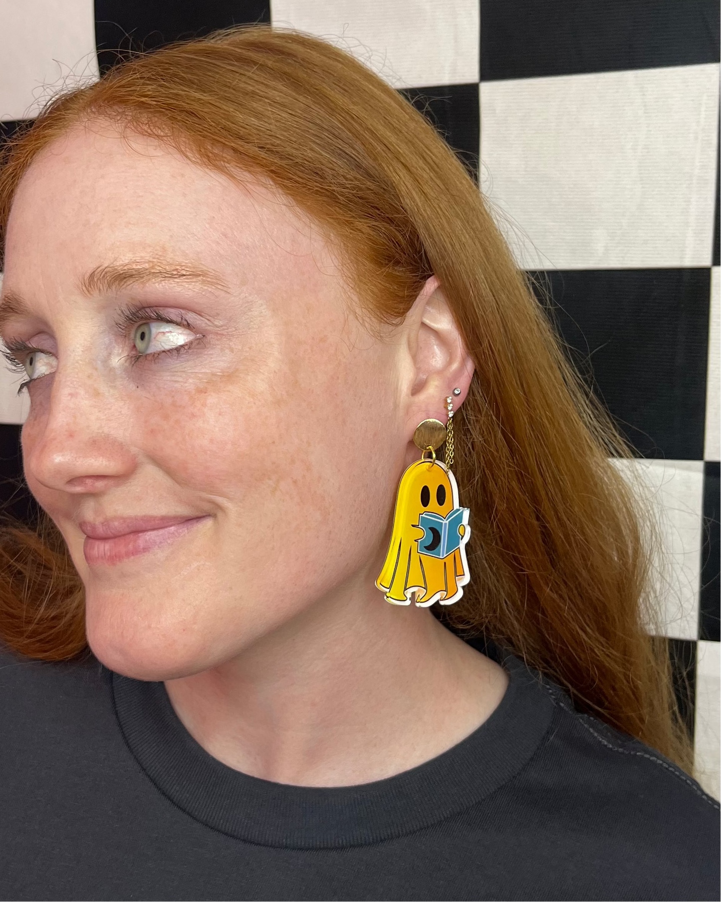 Spooky Smut Ghost Reader Earrings