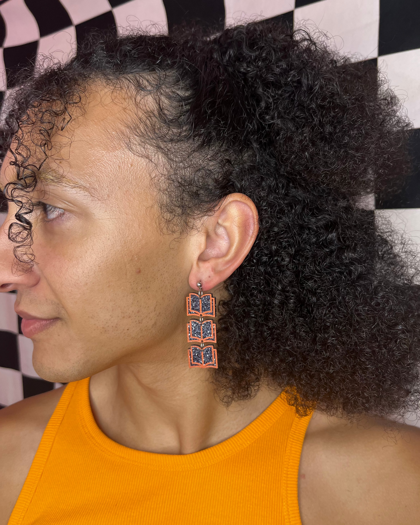 Dark Romance Novel Book Earrings