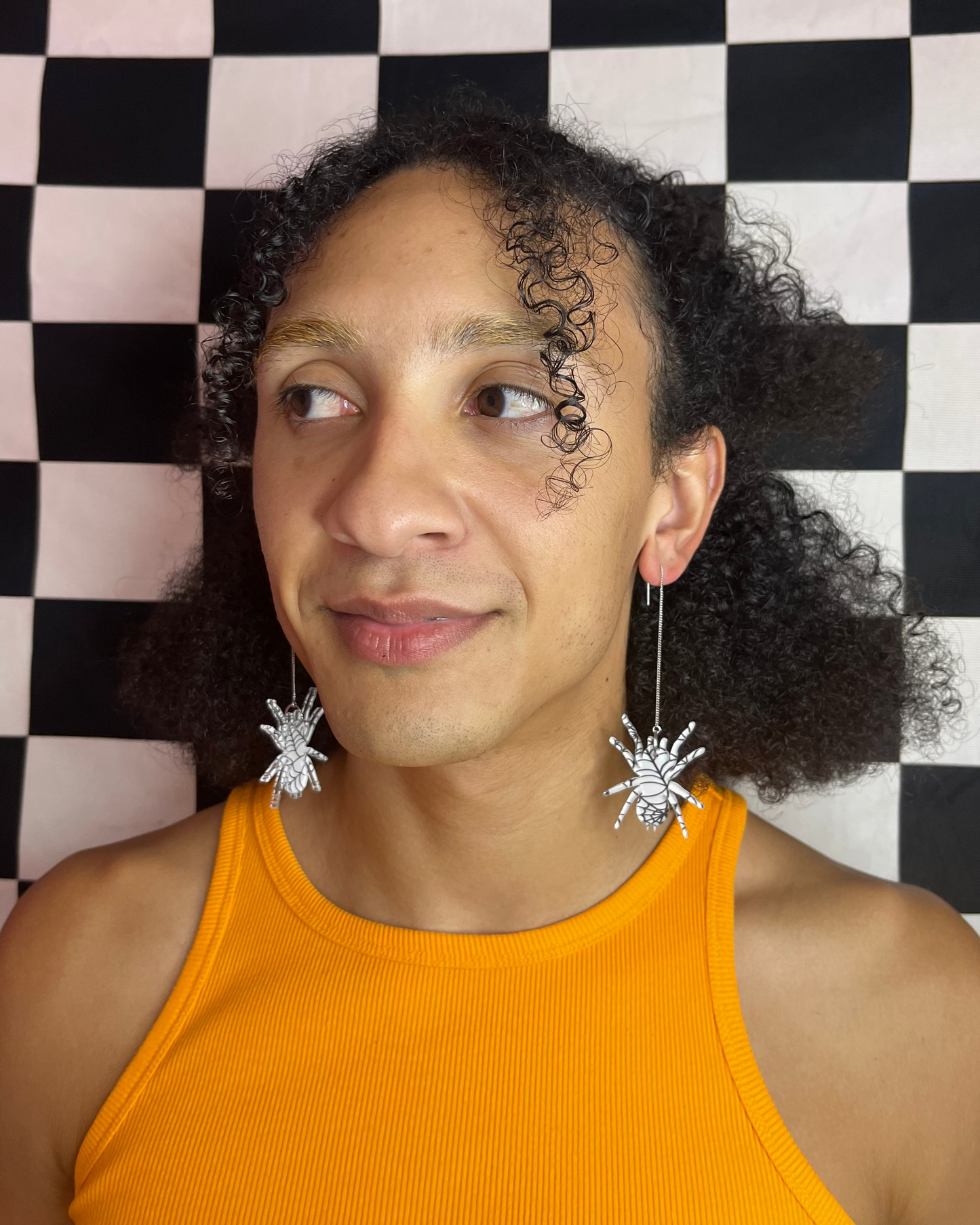Crawling to You Spider Threader Earrings